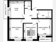 3-комнатная квартира, 63.90 м², 2/16 этаж фото 0