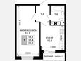 1-комнатная квартира, 35.40 м², 16/16 этаж фото 0