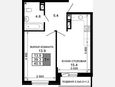2-комнатная квартира, 39.30 м², 12/16 этаж фото 0