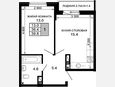 2-комнатная квартира, 38.40 м², 15/16 этаж фото 0