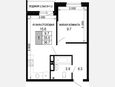 1-комнатная квартира, 35.50 м², 6/16 этаж фото 0