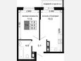 2-комнатная квартира, 34.60 м², 4/16 этаж фото 0