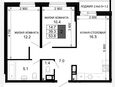2-комнатная квартира, 52.60 м², 3/16 этаж фото 0