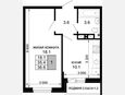 1-комнатная квартира, 35.40 м², 16/16 этаж фото 0