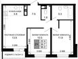 3-комнатная квартира, 54.70 м², 9/16 этаж фото 0