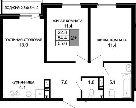 3-комн. квартира фото 0